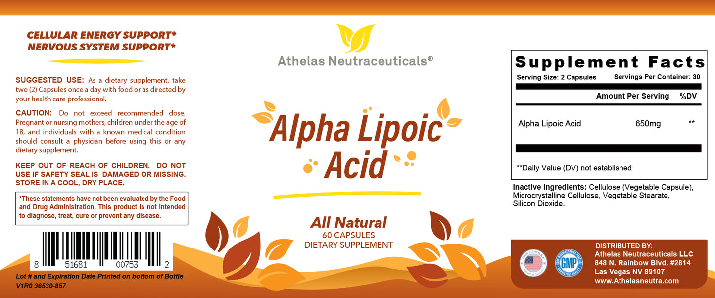 Alpha Lipoic Premium - ALA 650mg