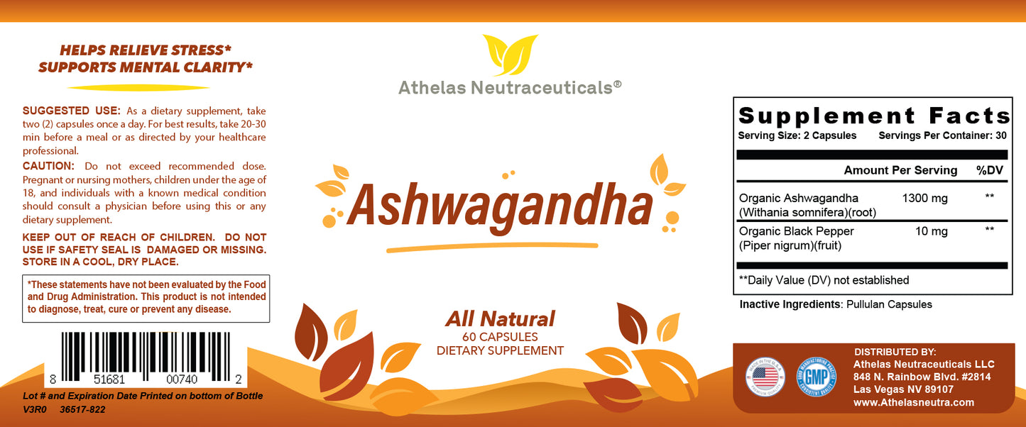 Ashwagandha Capsules - Mood and Energy Support