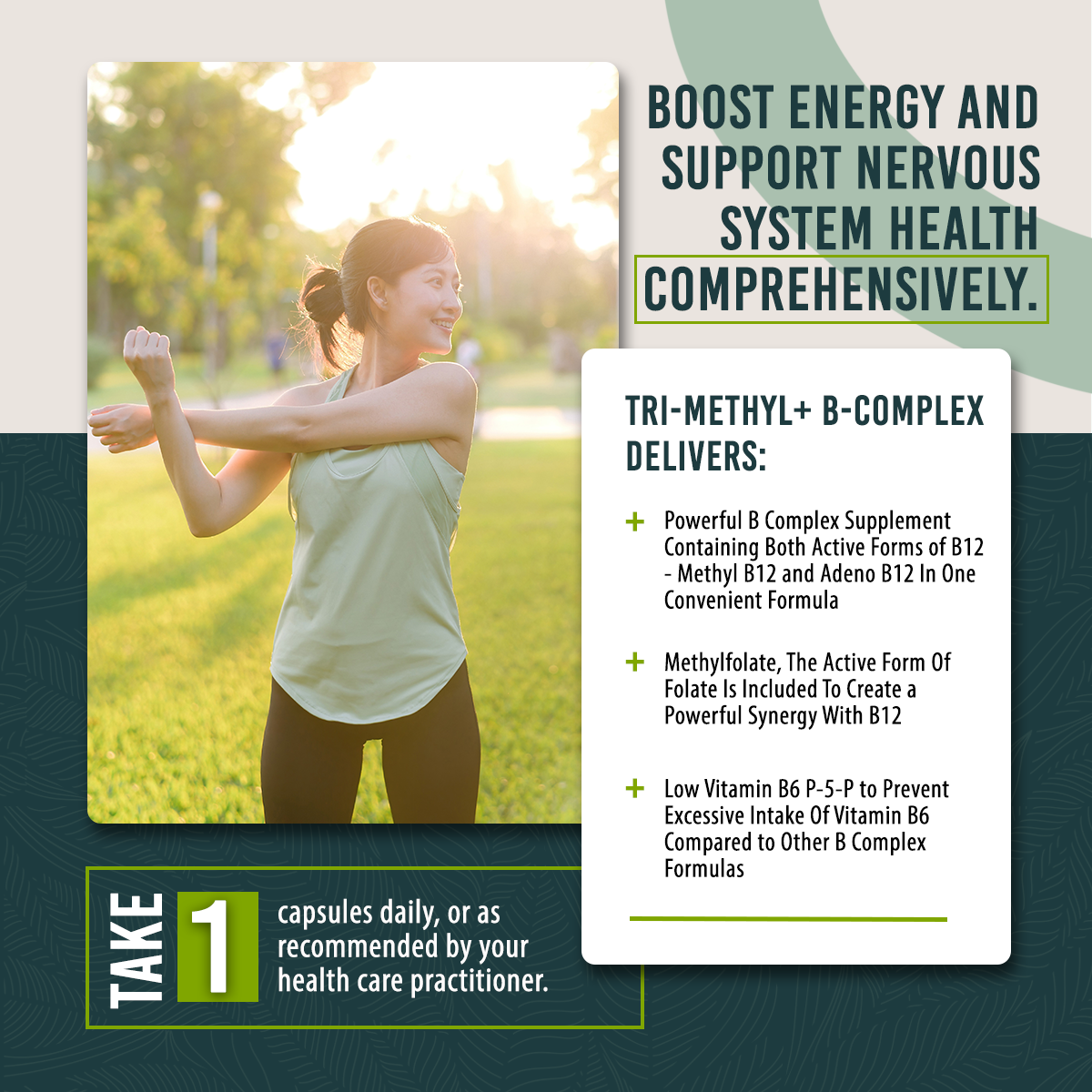 Tri-Methyl+ B Complex - Both Active Forms of B12, Low P5P