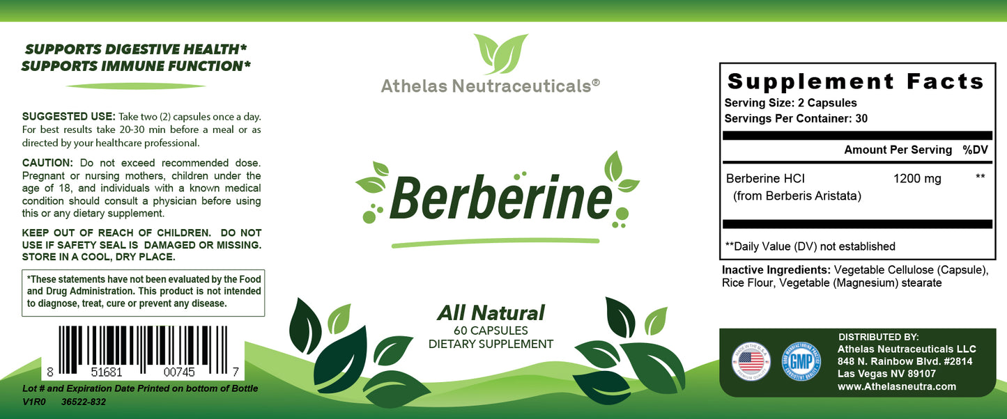 Berberine Capsules - Gut and Blood Sugar Support