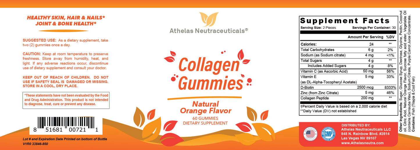 Collagen Gummies - Skin, Hair, Nails Support