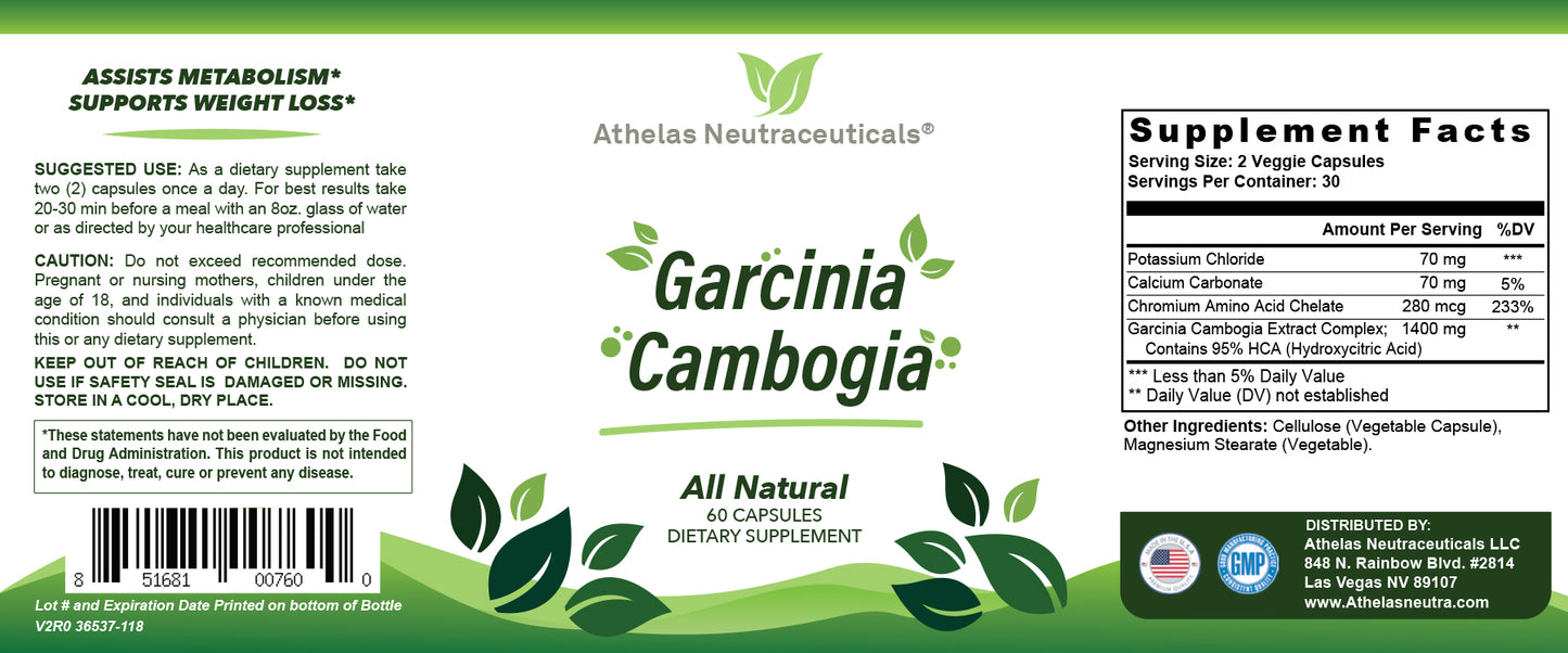 Garcinia Cambogia Extract Complex - 95% HCA Capsules