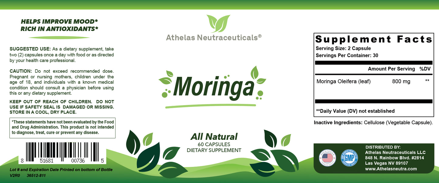 Moringa - Energy, Inflammation Support with Vitamins