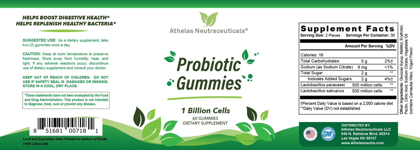 Probiotic Gummies - Tasty Probiotic Supplement