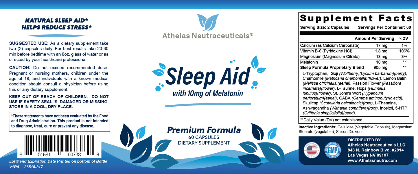 Sleep Aid Support Supplement with Melatonin