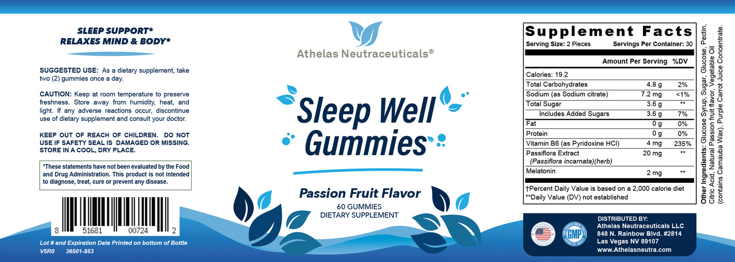 Sleep Well Gummies - Tasty Sleep Support with Melatonin